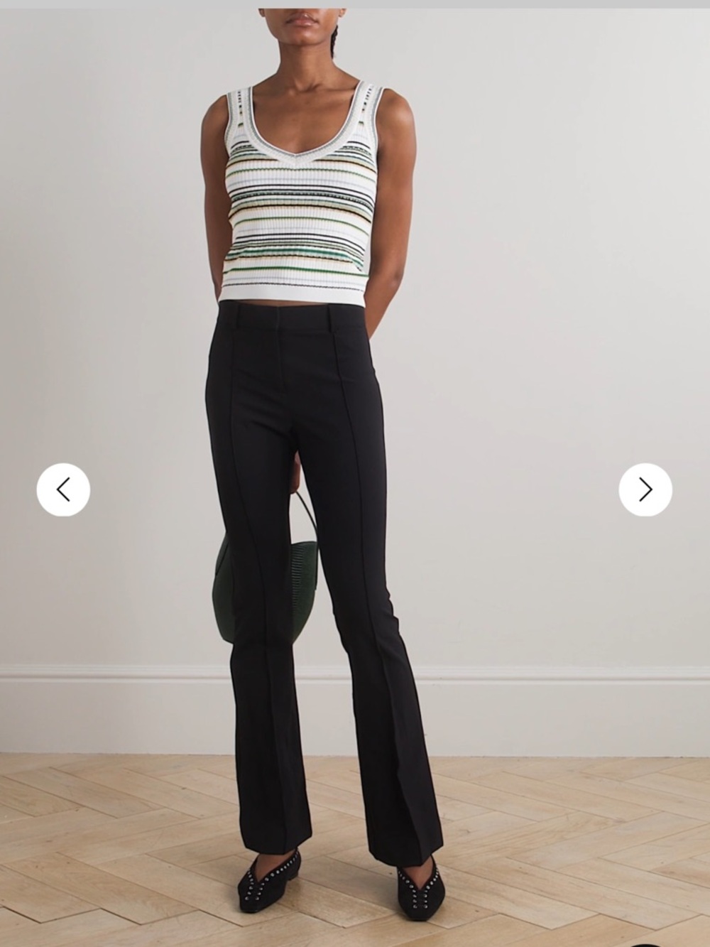 VERONICA BEARD Hibiscus pleated stretch-crepe flared pants